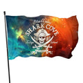 3x5 FT Vivid Color Pirate Shark Island Caribbean Waters Vintage Banner Flags for Outdoor Indoor Events
