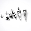 Punk Rivet Pointed Nail Gothic Style Button Alloy Silver Rivets Buckle Long Spikes for Clothes Crafts Leather Rivets