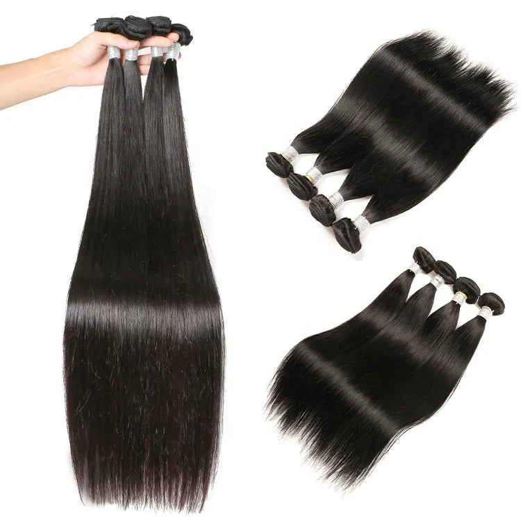 Factory Wholesale Raw Hair Bundles with Lace Human Hair Natural Color Virgin Peruvian Hair Bundles Wholesale
