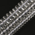 Wholesale 6/8/10MM Faceted White Crystal Quartz Rondelle Stone Spacer Beads for Jewelry Making MegaBDM