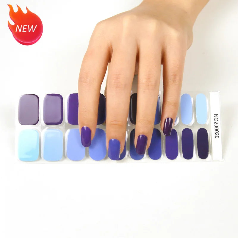 Huizi Eco-friendly Fashionable Custom Gel Nail Semi-cured  Sticker
