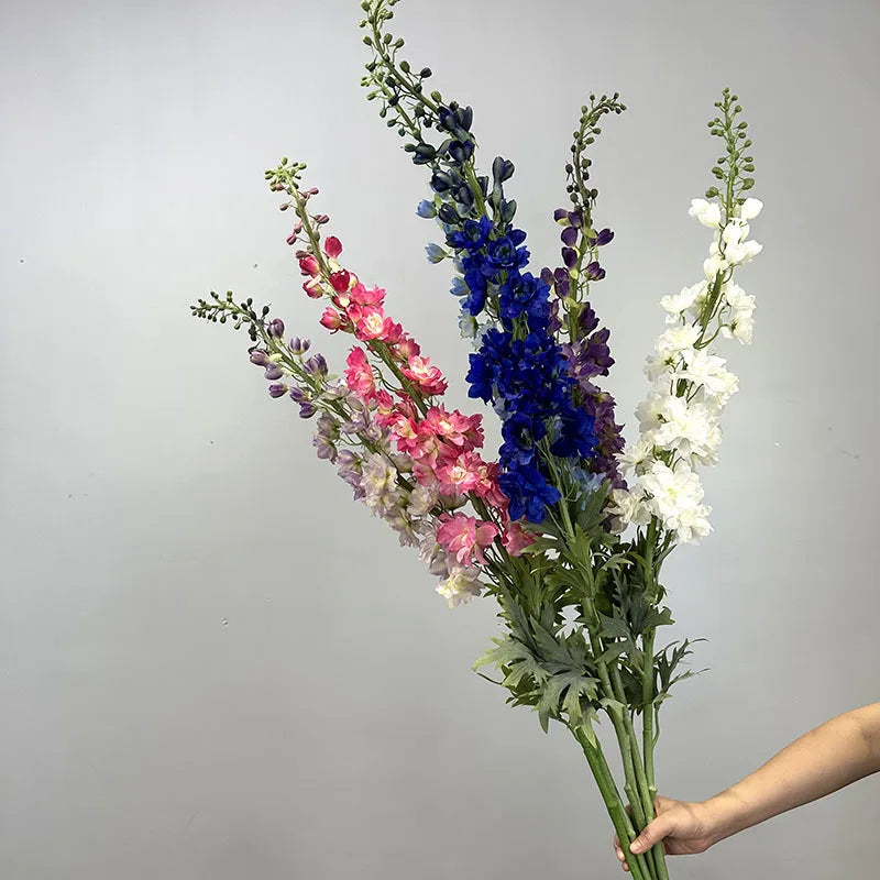 D-DE001 Wedding Decoration Supplies Delphinium Artificial Real Touch Blue Delphinium for Wedding Centerpiece Table Decor