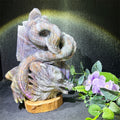 New Products Natural Purple Light Crystal Spiritual Labradorite Dragon for Decoration