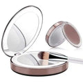Usb Rechargeable Vanity Led Lighted Travel Make up Mirror Desktop Makeup Mirror With Lights