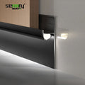 Shadow Gap Profile MOQ1000pcs Board Skirting Wall Panels Boards Decor Wall Edging Strip Floor Waterproof Extrusion Aluminium