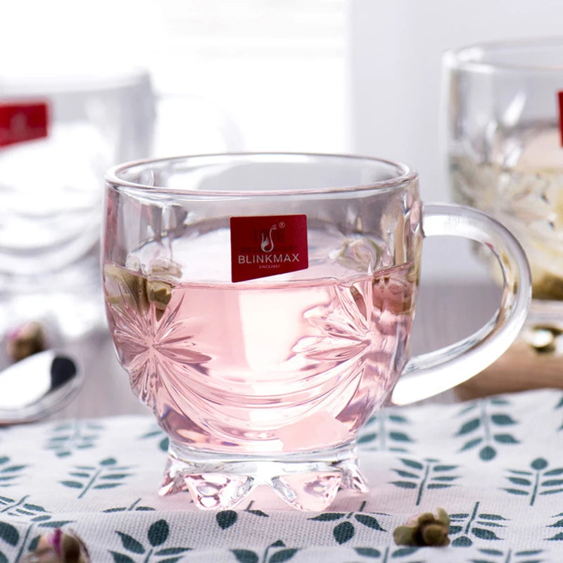 Blinkmax Customizable Lead-Free Clear Crystal Small Glass Tea Coffee Cup 146ml Tea Cups & Saucers