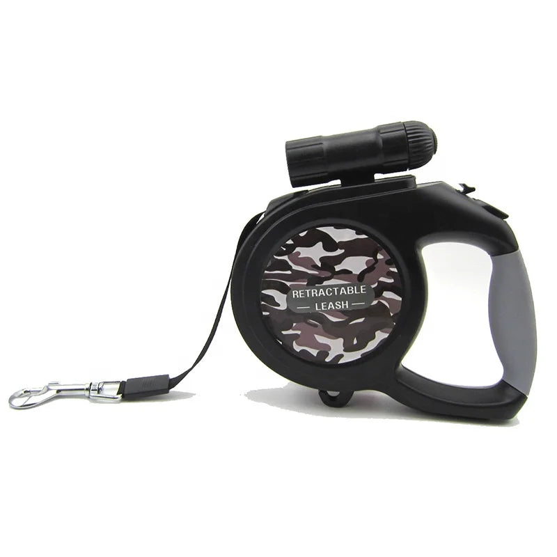 8M Fashion Retractable Dog Leash With Led Flashlight