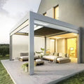 From China Pergola Aluminium Gazebo Garden Pergola Aluminium Outdoor Waterproof Louvered Roof MegaBDM