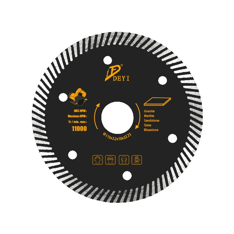 DEYI 125mm  Ceramic Tile Dekton and Marble Turbo Diamond Circular Saw Blade Cutting Blade Tools
