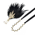 Women Vintage Feather Great Gatsby Headdress Hair Band for Party Carnival Accessories
