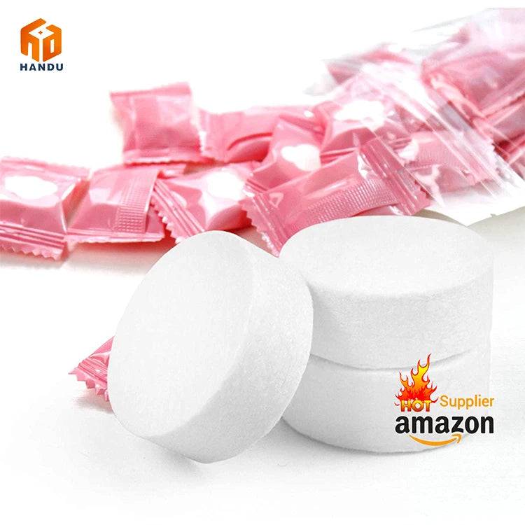 Fresh Wet Small Square Airplane Flight Towel Disposable Cotton Woven for Home Hotel or Travel Compressed