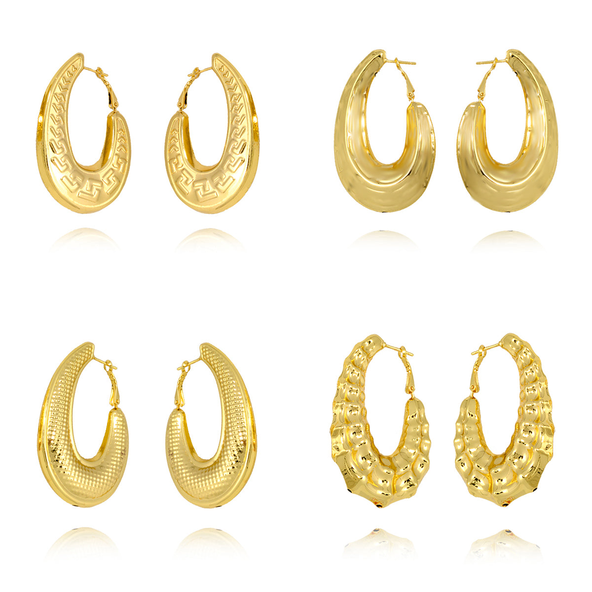 Africa Hips Hop Women Earrings Jewelry Gold Plated Large Drop Earring