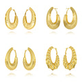 Africa Hips Hop Women Earrings Jewelry Gold Plated Large Drop Earring