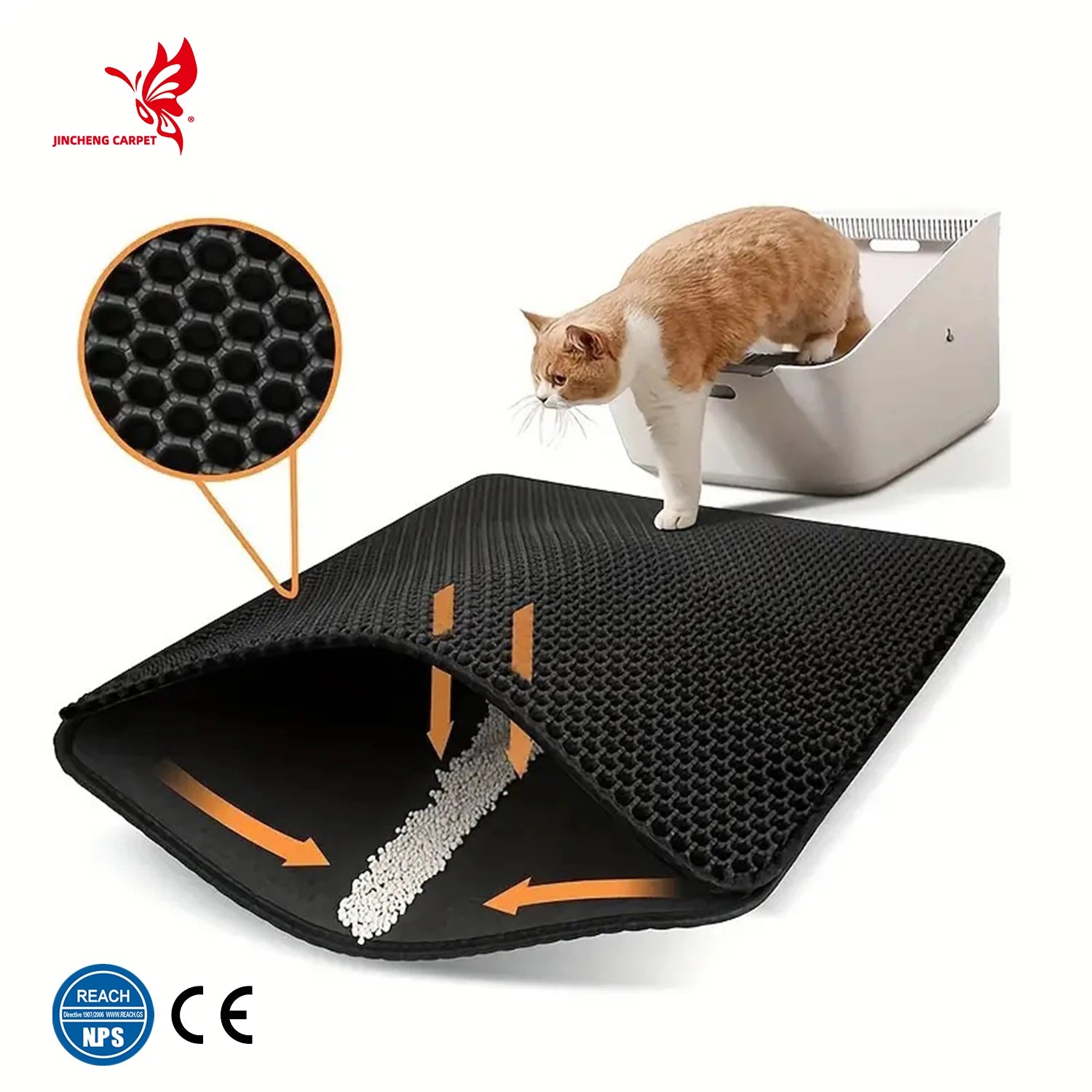 EVA Pet Cat Litter Mat Double Layer Pet Trapper Box Mat Manufacturer Wholesale Custom Waterproof Pet Mats