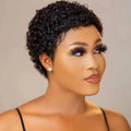 Afro Kinky Curly Wigs Short Cut Wig 100% Brazilian Curly Human Hair for Black Women Full Machine Wigs Short Pixie Cut