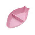 Divided Cute Small Eco Friendly Wheat Straw Plastic Dipping Sauce Dish Snack Dish
