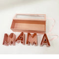 Chengruo Rectangular Flower Valentine Mom Easter Mother'S Day Flower Bouquets Gift MAMA Box With Transparent Window Ribbon