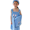 2022 New Arrival Super Absorbent Coral Velvet Cute Kids Women Bath Skirt Towel Dress Bow Wrapped Chest Towel Bathrobe Custom