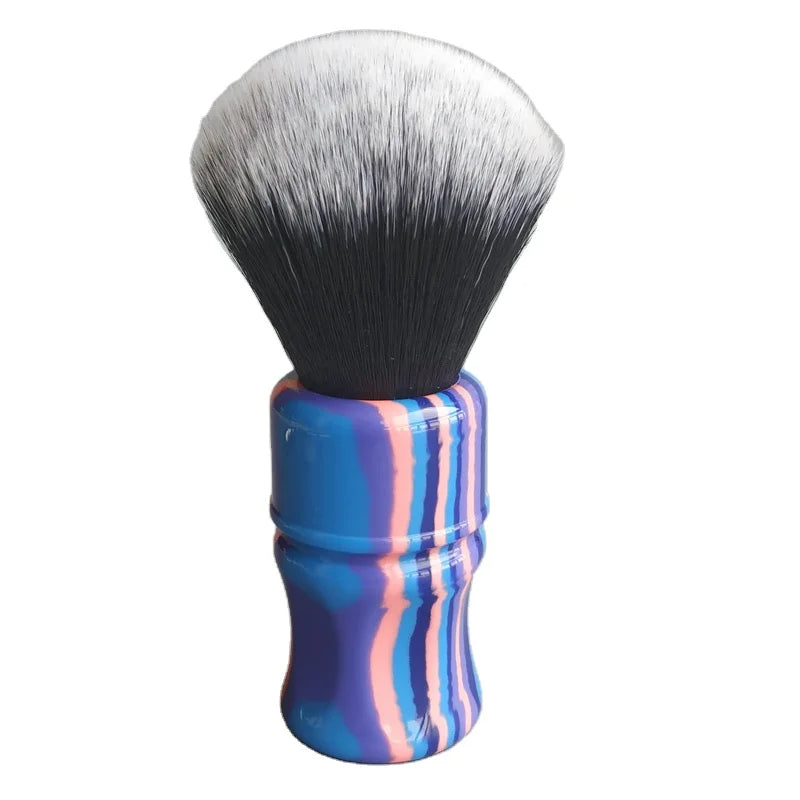 Dishi Tuxedo Synthetic Hair with Colorful Resin Handle Shaving Brush for Men Traditional Wet Shave MegaBDM
