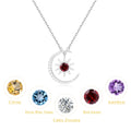 C8159 3 Years Plating Lasting Abiding Custom Fine Jewelry Multi Natural Gemstone Optional 925 Sterling Silver Necklace
