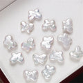 Wholesale Price 11*13mm White Color Butterfly Shape Baroque Pearl Freshwater Loose Pearls