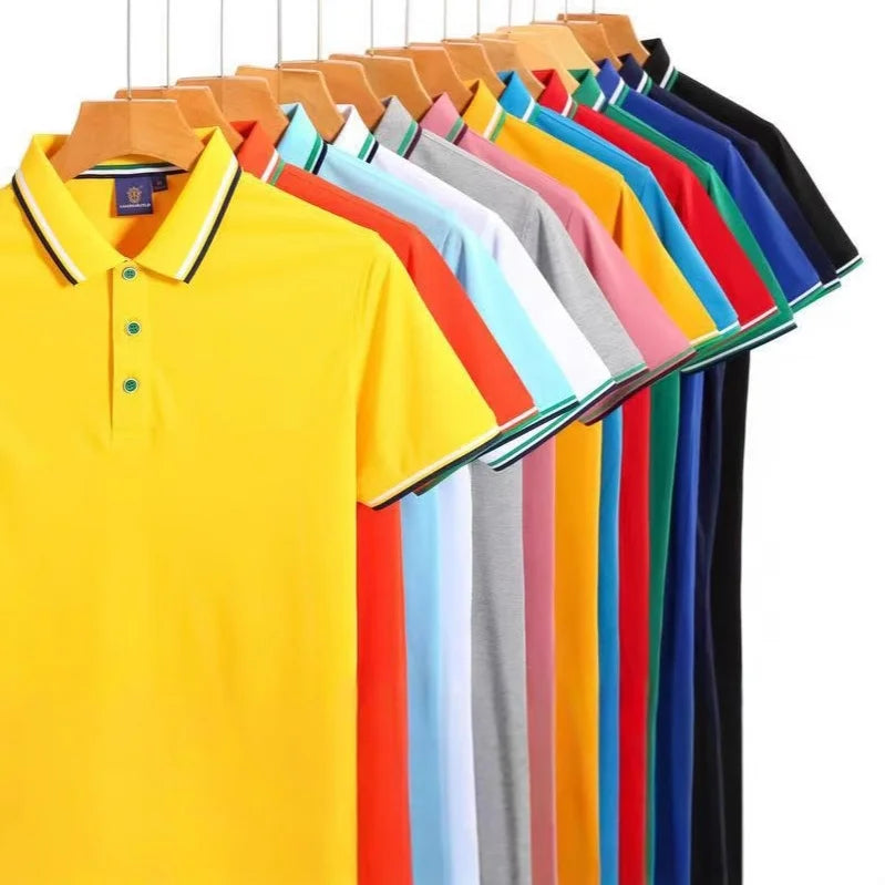 Wholesale Anti-Pilling Men's Golf Polo Shirts Quick-Dry Cotton and Polyester Gym Wear for Summer Sports T-shirts for Golfers