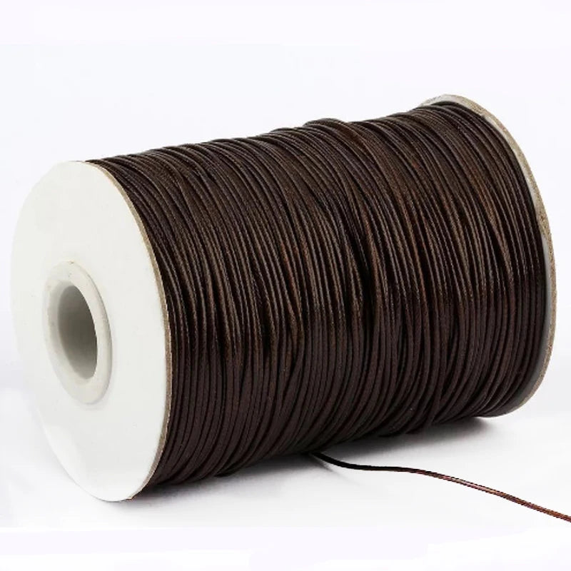 1.5mm Polyester Waxed Twine Cotton Cord Necklace Rope DIY Colorful Round String Strap for Jewelry & Shoes Making