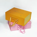 Custom Luxury Foldable Magnetic Gift Boxes Matte Black with Sponge Lining Embossed and Matt Laminated for Premium Presentation