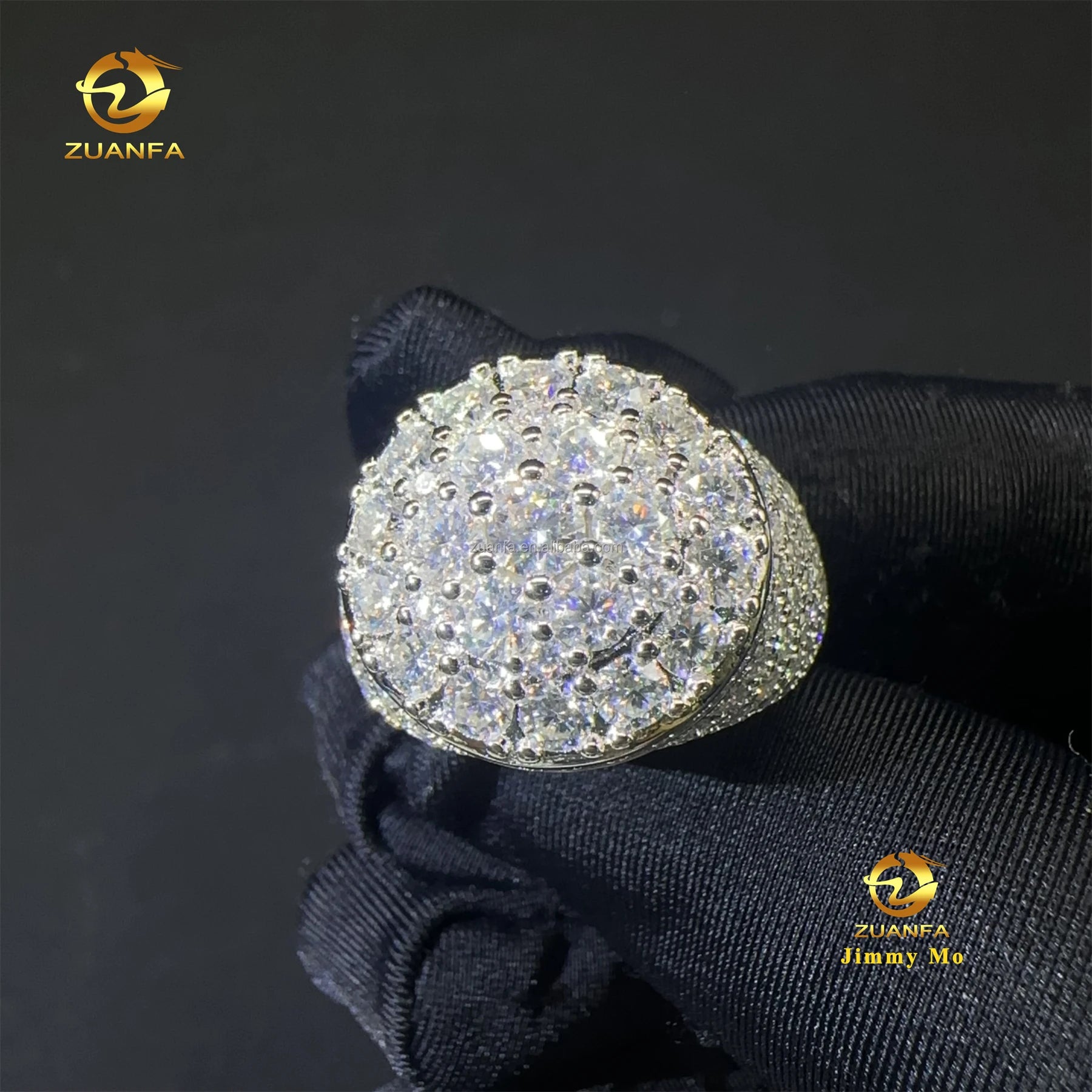 Promotion Price GRA Certificates 925 Silver Pass Diamond Tester VVS1 Moissanite Jewellery Diamond Hip Hop Iced Out Ring Man