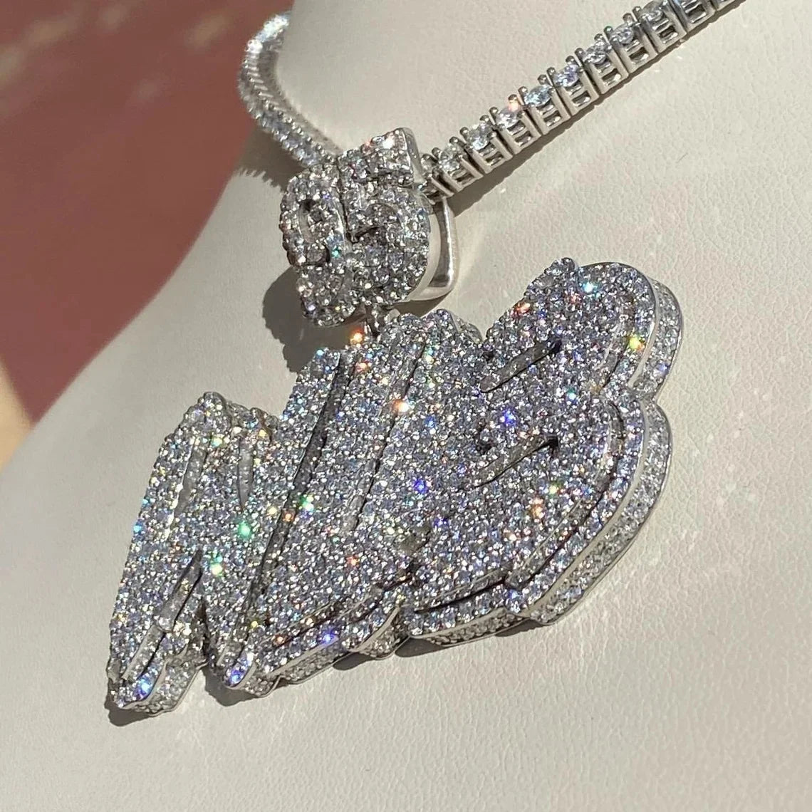 Custom Name Pendants New Trendy 925 Sterling Silver Jewelry Gold Plated VVS Diamond Moissanite Pendant