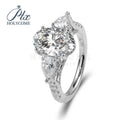Special Design  Moissanite Jewelry 10k White Gold Loose OVAL Cut Moissaanite Diamond Engagement Ring