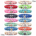10mm Silver and Gold Crystal Ball Natural Beaded Zircon African Stone Beads Bracelet 2022