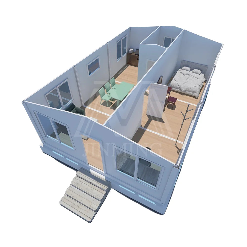 Luxury Modern Living 20ft Container House Prefabricated 3 Bedroom Modular Detachable 2 Bedroom Solar Power Container Home