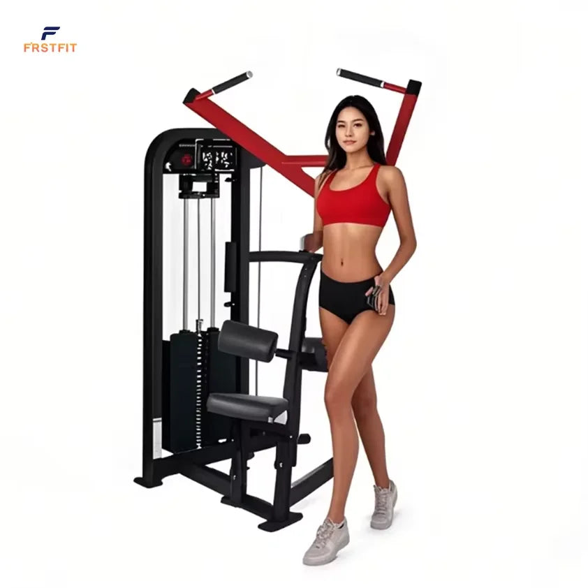 Cheernin Pro Fixed Lat Pulldown Machine 100kg Adjustable Weight Stack Durable Multi-Function Chest Back Trainer Commercial Gym