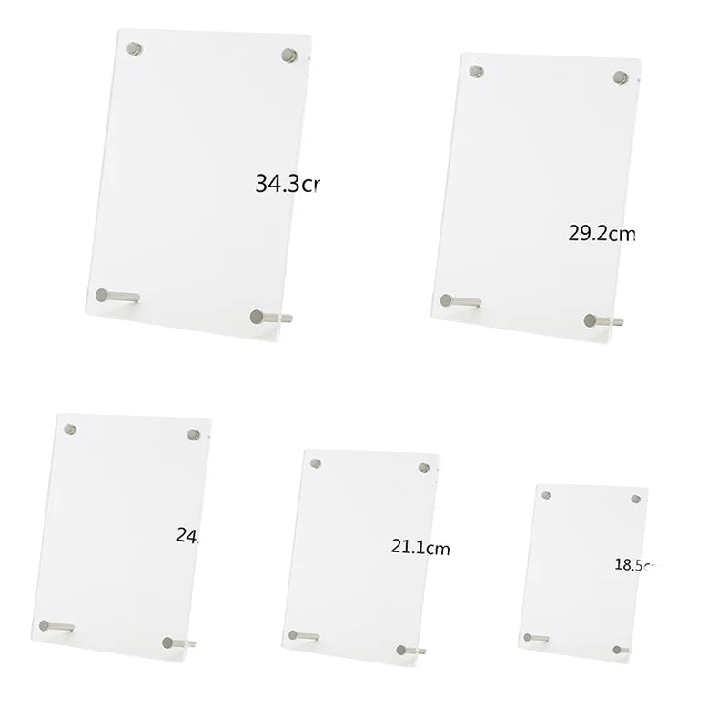 Customized Wall Mounted Certificate Display Clear Acrylic Frame Photo Assorted Modern Frames