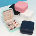 Portable Travel Mini Jewelry Boxes Leather Box Jewelry Ring Organizer Case Collection Ring Necklace Bracelet Earrings Gift Box