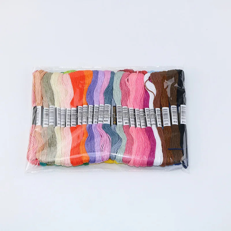 447 Color 8m Embroidery Floss Cross Stitch Threads Rainbow Color Embroidery Floss Cross Stitch Accessories
