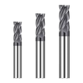 JR Inch Size CNC End Mill 1/8 3/16 1/4 5/16 3/8 1/2 60 Degree Coated Carbide Milling Cutter for Steel