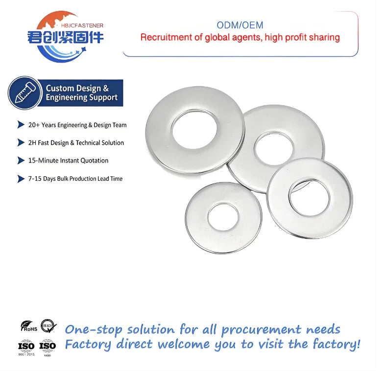 Din Standard Non-Standard Flat Brass Washer 304 Stainless Steel Gasket Enlarged Thickened Bolt M2M3M4M5M6M8M10 Zinc Finish