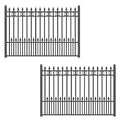 Low Maintenance Carbon Steel Wrought Iron Fence Waterproof Rail Fence for Security Driveway Gates Easily Assembled Steel Gate