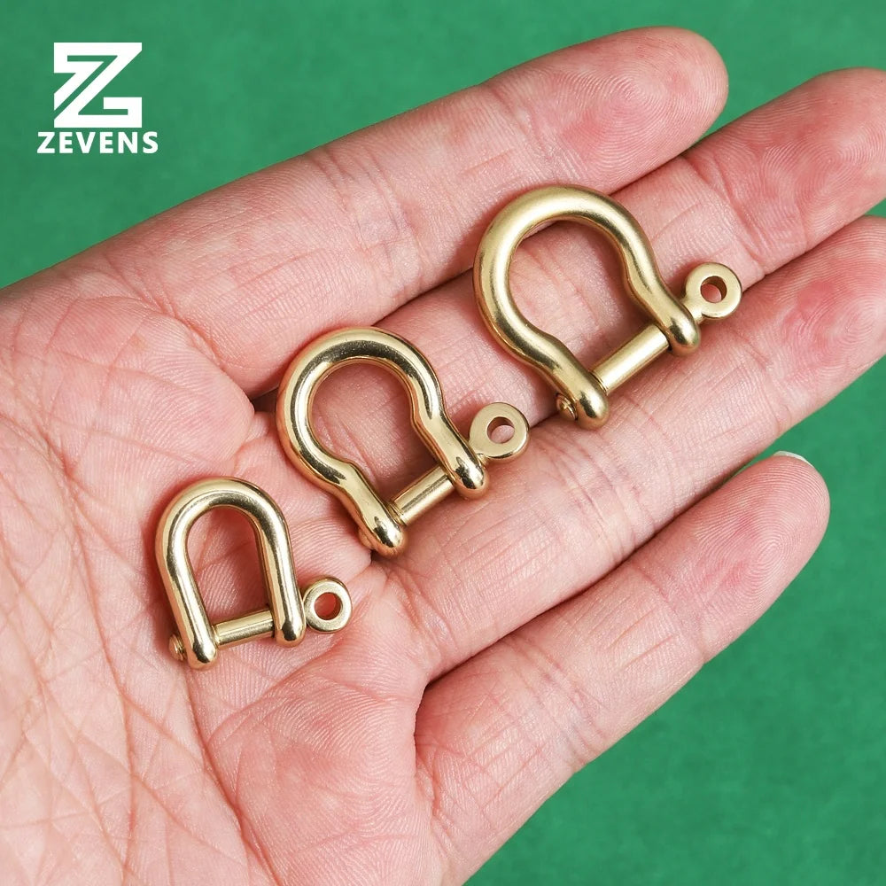 Solid Brass Clasps Handmade DIY Leather Accessories Brass Horseshoe Buckle D Type Copper Shackle