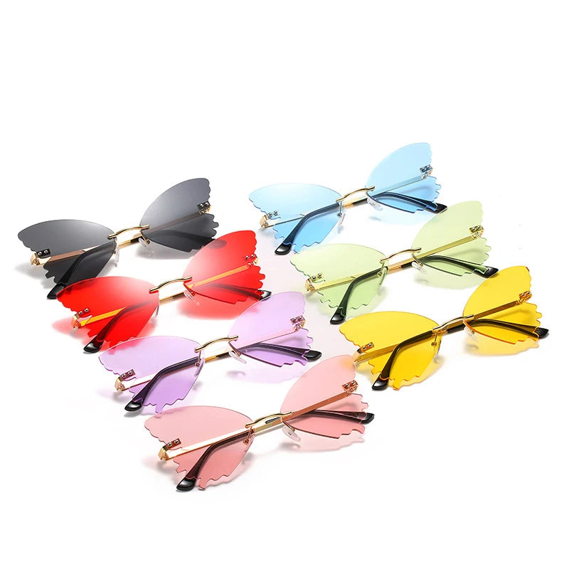Fashion Sunglasses 2025 Oversized Butterfly Sun Glasses Colorful Lens Women and Men Shades Sunglasses