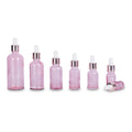 Luxury Round Rose Gold Glass Dropper Bottle Natural Skincare Oil Container