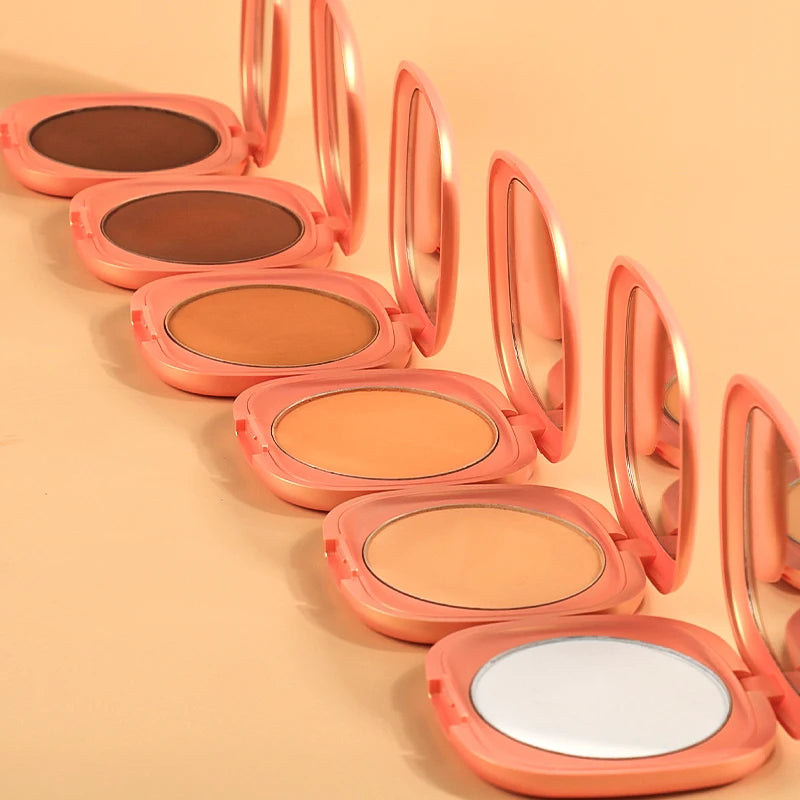 Private Label Cosmetic Makeup Pressed Powder Foundation Full Coverage Waterproof Oil Control
