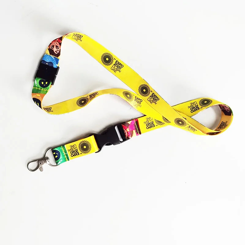Personalized Business Polyester Lanyard with Full Colors Hot Sublimation Printing Small MOQ