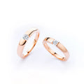 9K 10K 14K Solid Gold Platinum Rings Round Brilliant Cut Diamond Moissanite Couple Wedding Ring Set