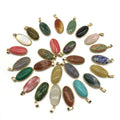 Huiying Natural Crystal Semi-precious Stone Agates Cute Oval Shape Pendant Necklace Gemstone Pendant