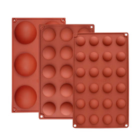 China Wholesale DIY Soap Jelly Mould 6/15/24 Cavities Semicircle Silicone Cake Mold Baking Decoration Candy Chocolate OPP Bag