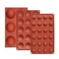 Hot Selling Baking Decoration DIY Soap Jelly Mould Candy Chocolate Molds 6 15 24 Cavities Semicircle Silicone Cake Mold