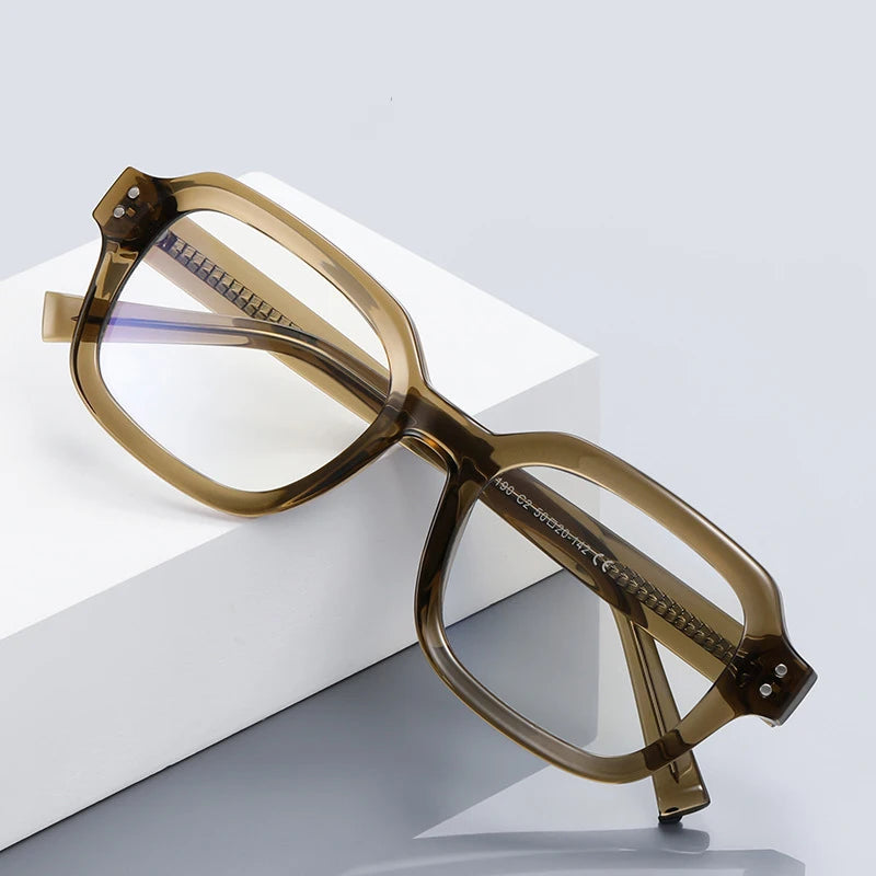 TR90 Square Optical Eyeglasses Frame Transparent Computer Glasses Women Brand Design Fashion Eyewear Ladies Luxury Eye Glasses